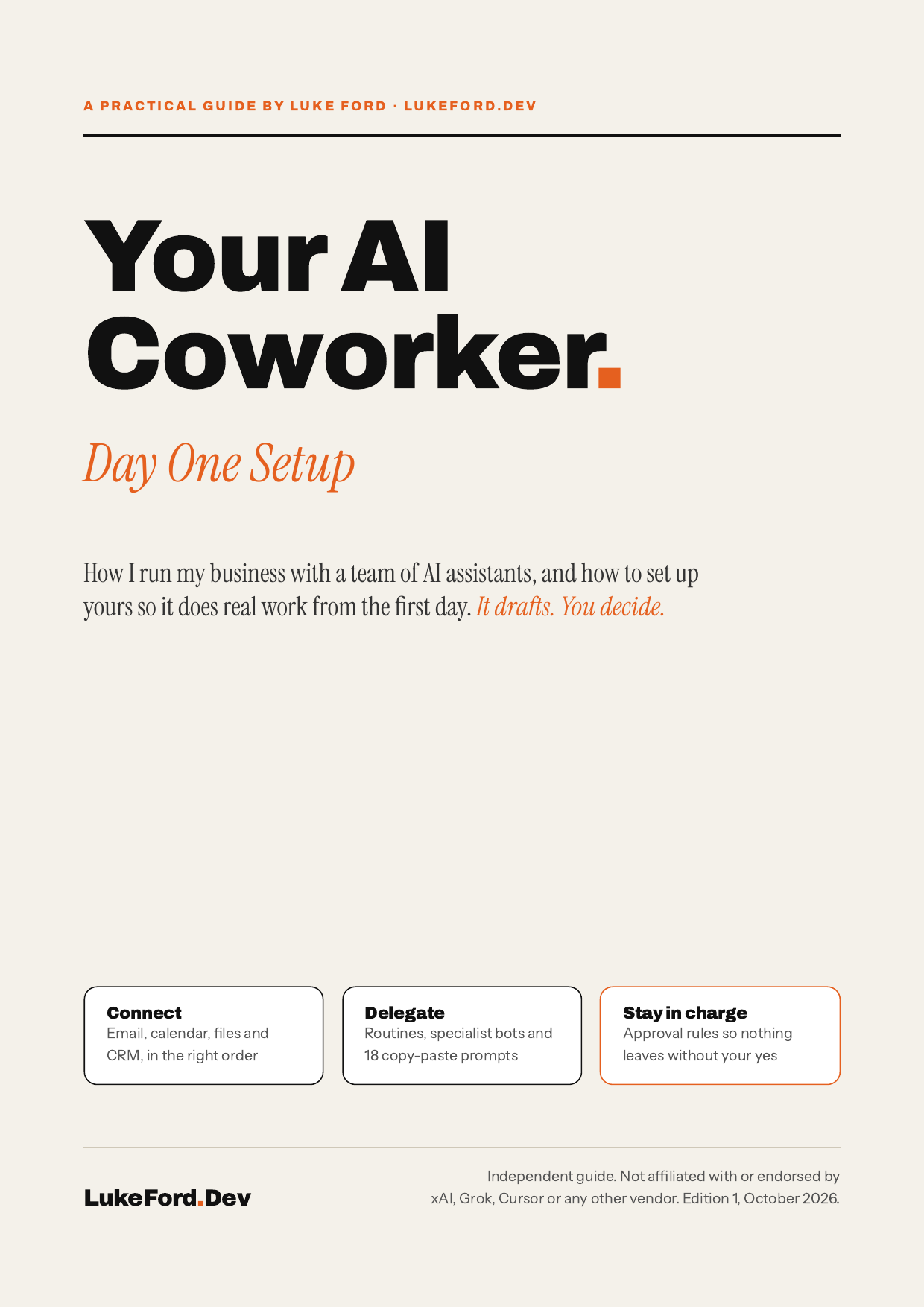 Cover of Your AI Coworker: Day One Setup