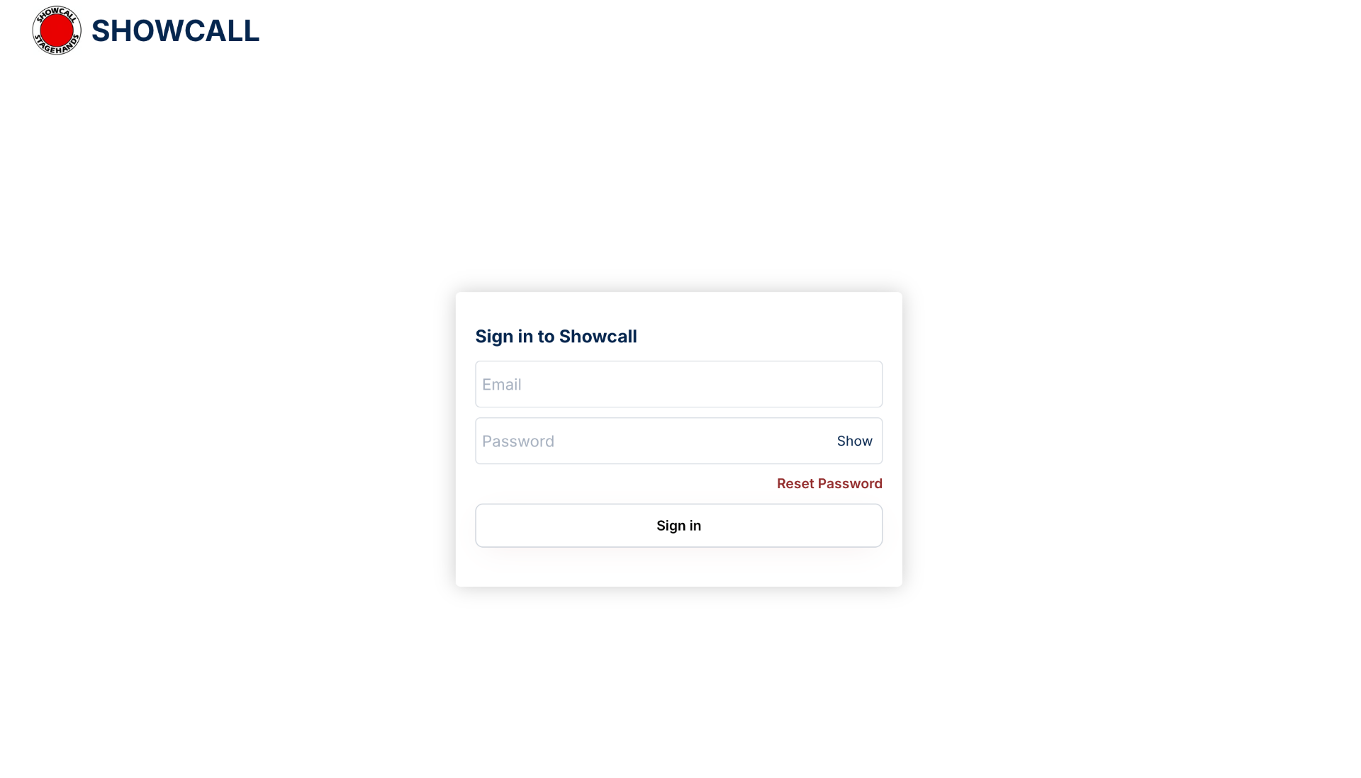 Showcall Stagehands project screenshot